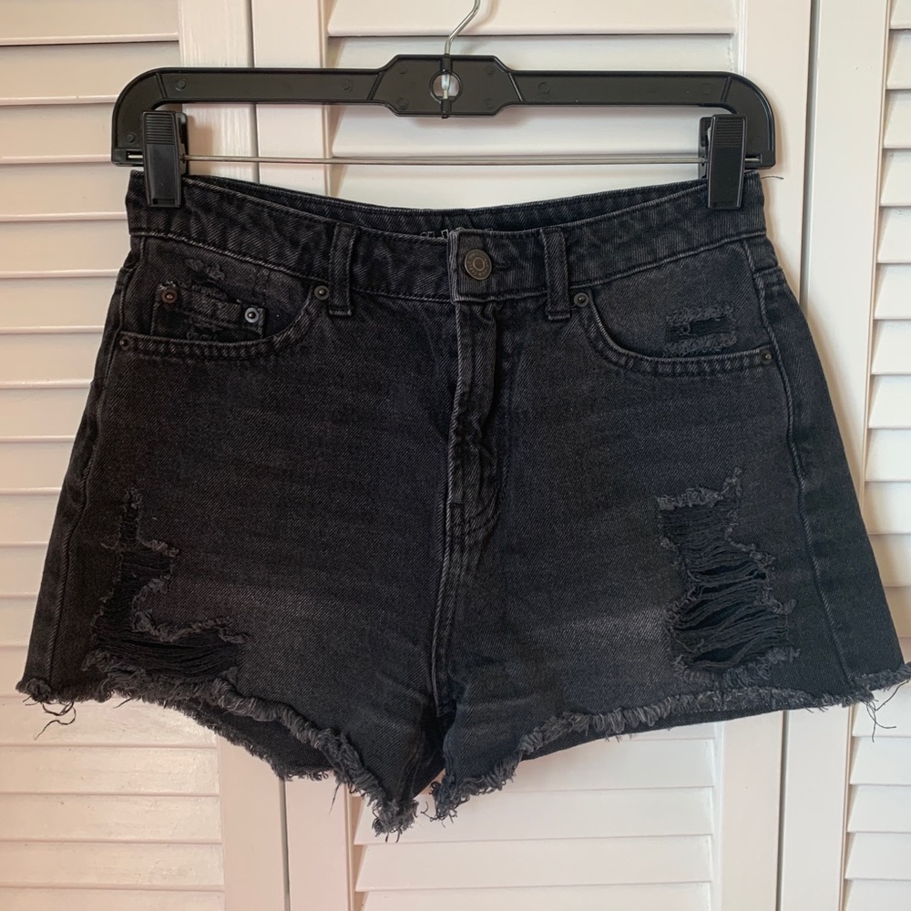 High Waisted Black Shorts